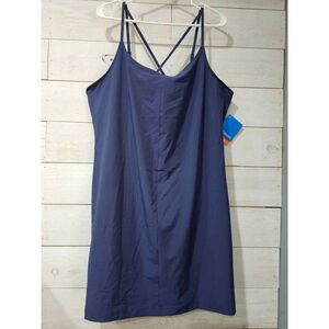 NWT Columbia Women's Pleasant Creek Stretch Dress Omni Shade Shield BLUE XXL